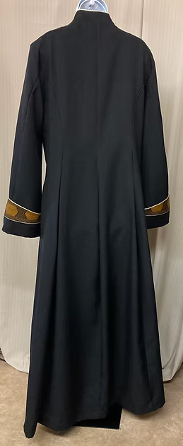 Mens Cassock with African Print Front Panel