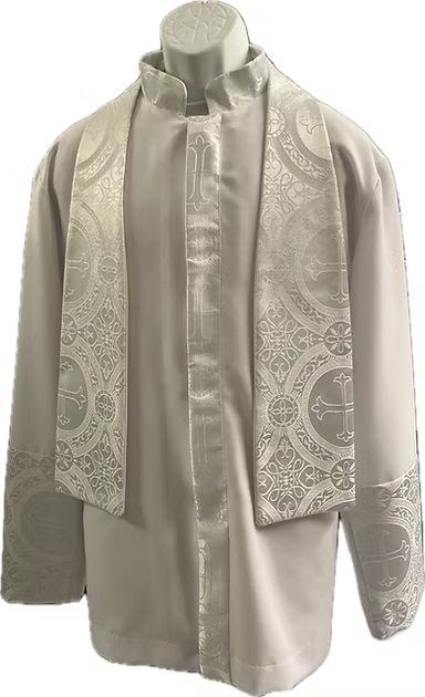 Clergy Jacket with Brocade Trim and Stole