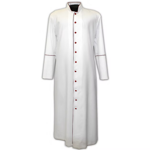 White Cassock With Red Trim